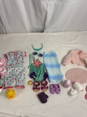 Our Generation 18" Doll Clothing Flamingos, Marvelous Mermaid, Others Fur Coat